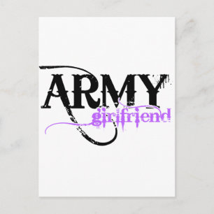 Purple Army Girlfriend Postcard