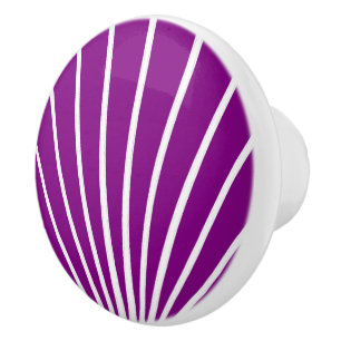 Purple Art Deco Design Ceramic Knob