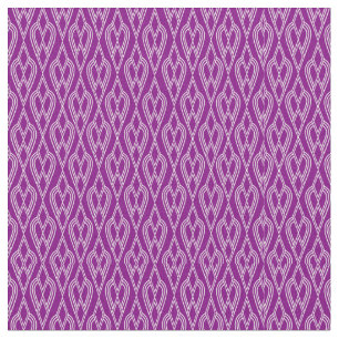 Purple Art Deco Flowerbeds  Fabric