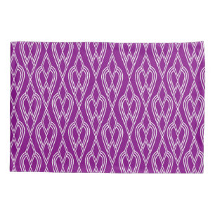 Purple Art Deco Flowerbeds Pillowcase