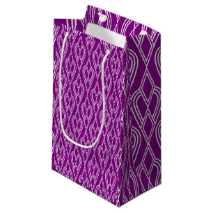 Purple Art Deco Flowerbeds Small Gift Bag