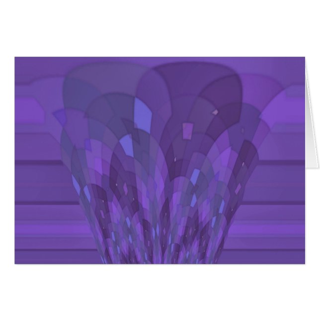 Purple Art Deco Style Card (Front Horizontal)