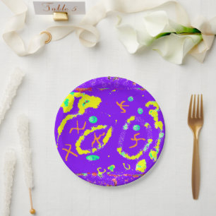 PURPLE ART PLATE DESIGN WITH SNAZZY FRECKLES