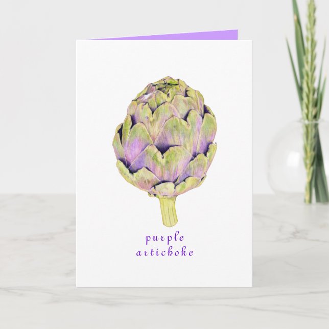 Purple Artichoke Card (Front)