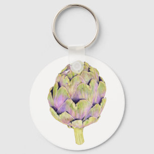 Purple Artichoke Keychain