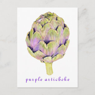 Purple Artichoke Postcard