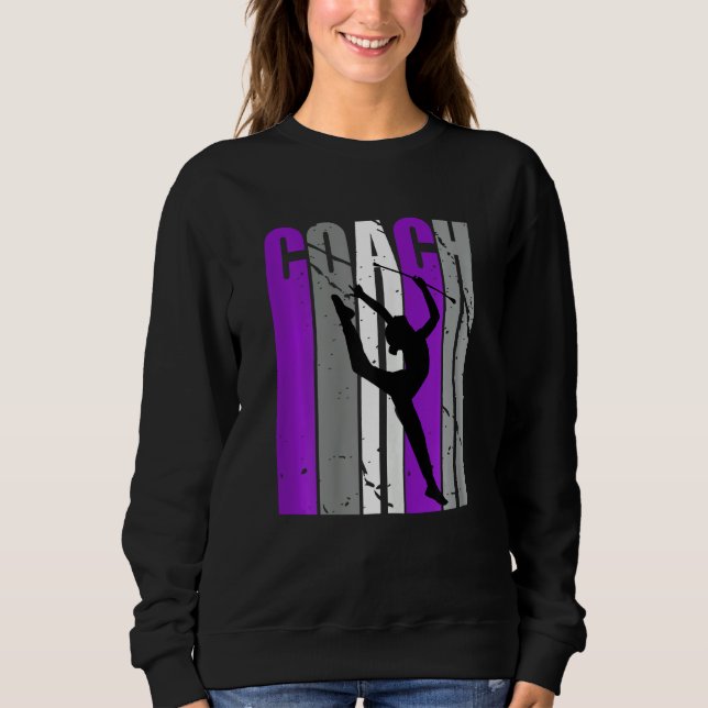 Purple Artistic Rhythmic Gymnastics Coach Teacher Sweatshirt (Front)