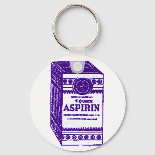 Purple Aspirin Key Ring (Front)
