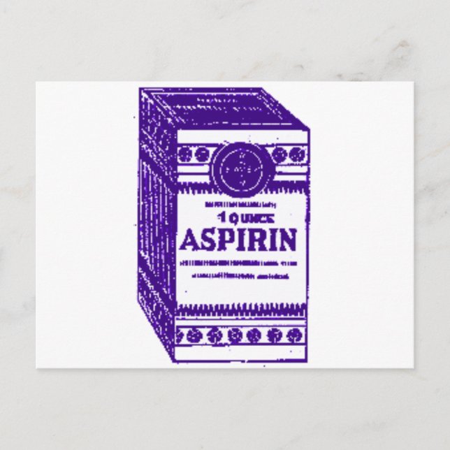 Purple Aspirin Postcard (Front)