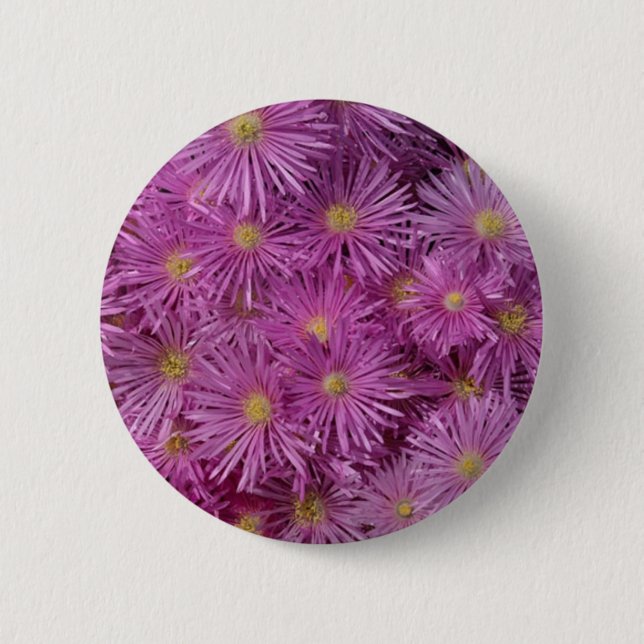 Purple Aster Flowers 6 Cm Round Badge (Front)