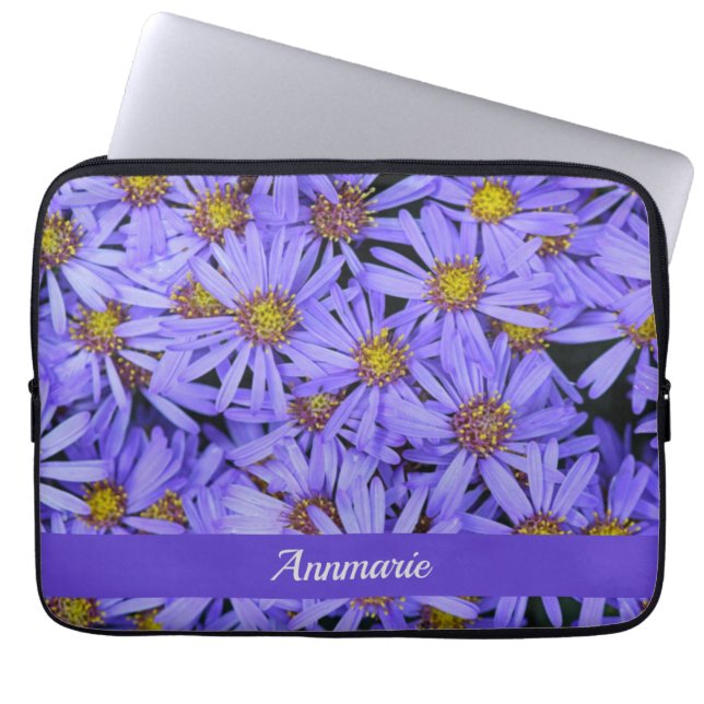 Purple Aster Flowers at RHS Garden Wisley  Laptop Sleeve (Front)