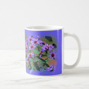 purple asters coffee mug