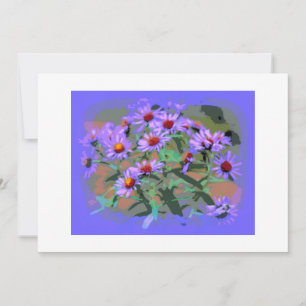 purple asters invitation