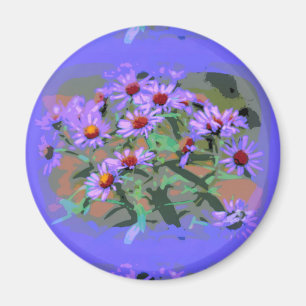 purple asters magnet
