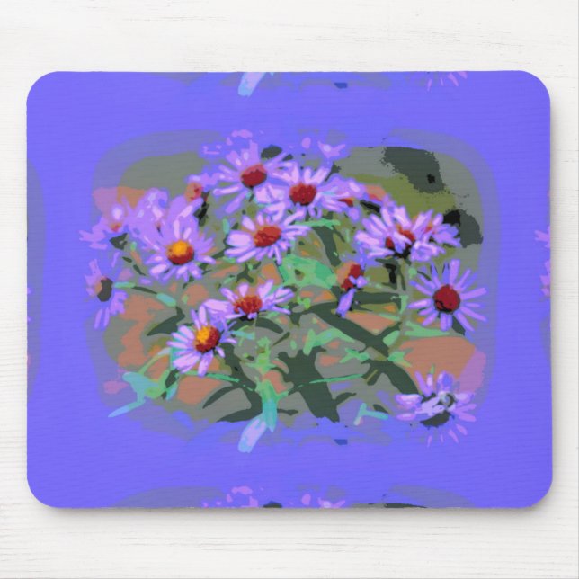 purple asters mousepad (Front)