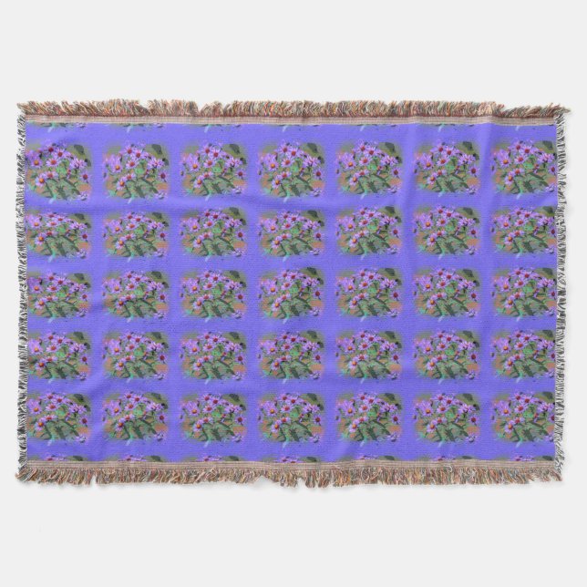 purple asters throw blanket (Front)