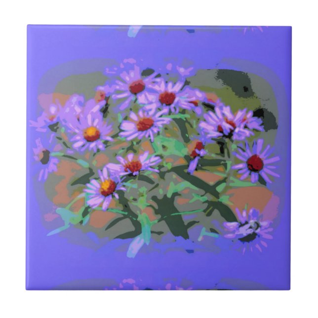 purple asters tile (Front)