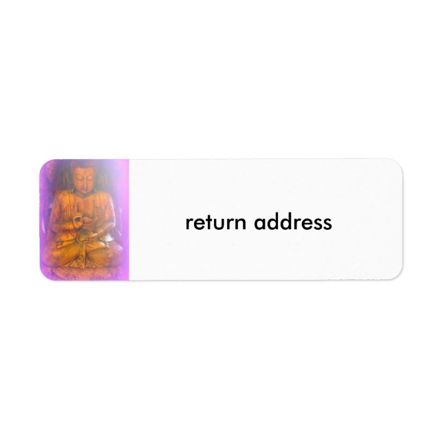 purple aura buddha address label return address label (Front)