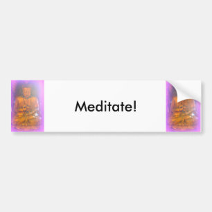 purple aura buddha meditate bumper sticker