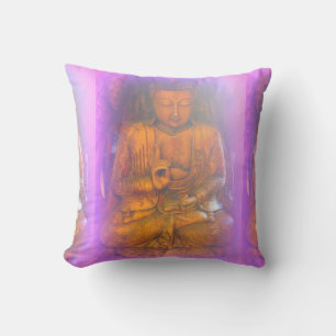 purple aura buddha pillow