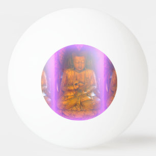purple aura buddha ping pong ball