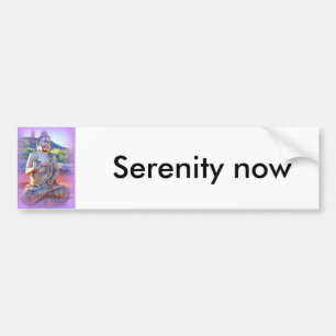purple aura buddha serenity bumper sticker