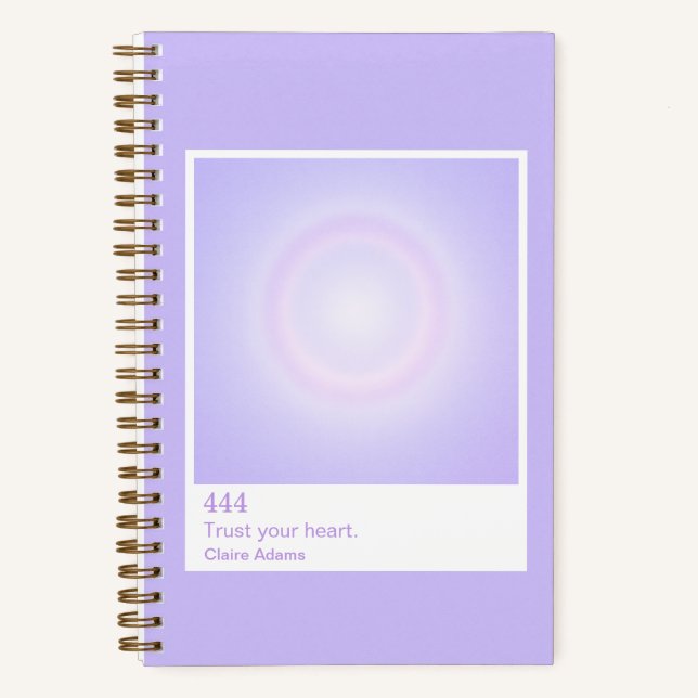 Purple Aura Swatch Angel Number Small Notebook (Front)