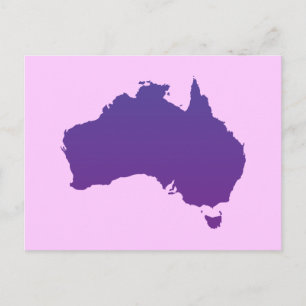 Purple Australia Postcard