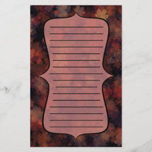 Purple Autumn Leaves Stationery