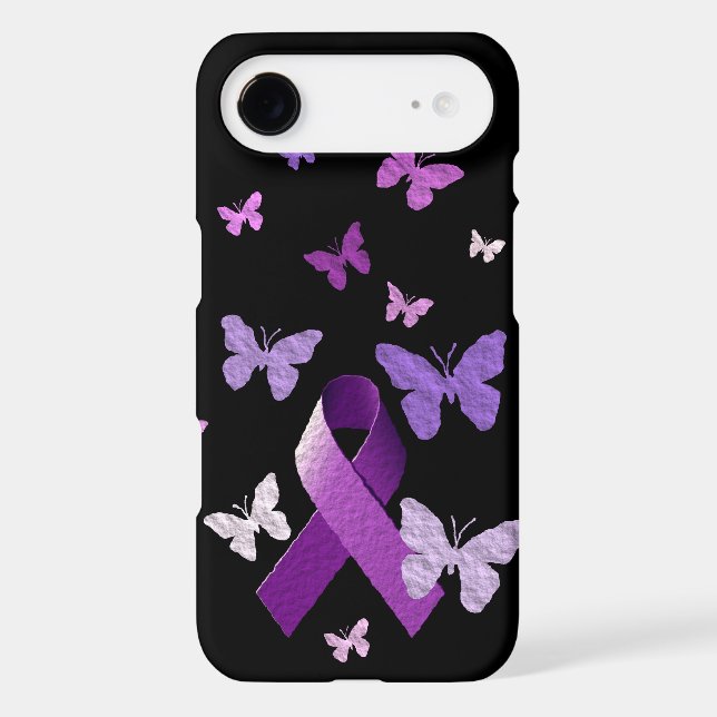 Purple Awareness Ribbon Case-Mate iPhone Case (Back)