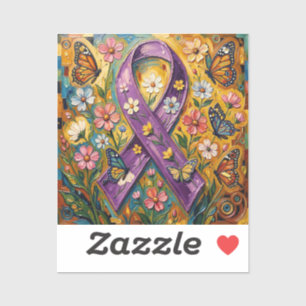 Purple Awareness Ribbon Fibro