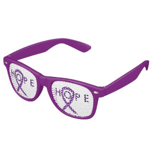 Purple Awareness Ribbon Hope Cause Sunglasses