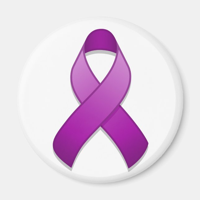 Purple Awareness Ribbon Magnet (Front)