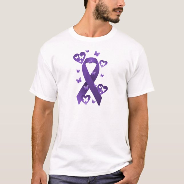 Purple Awareness Ribbon T-Shirt (Front)