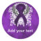 Purple Awareness Ribbon with Wings