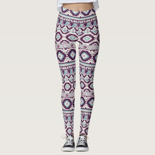 Purple Aztec Blend Women's Leggings