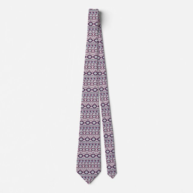 Purple Aztec Men's Designer Ties (Front)