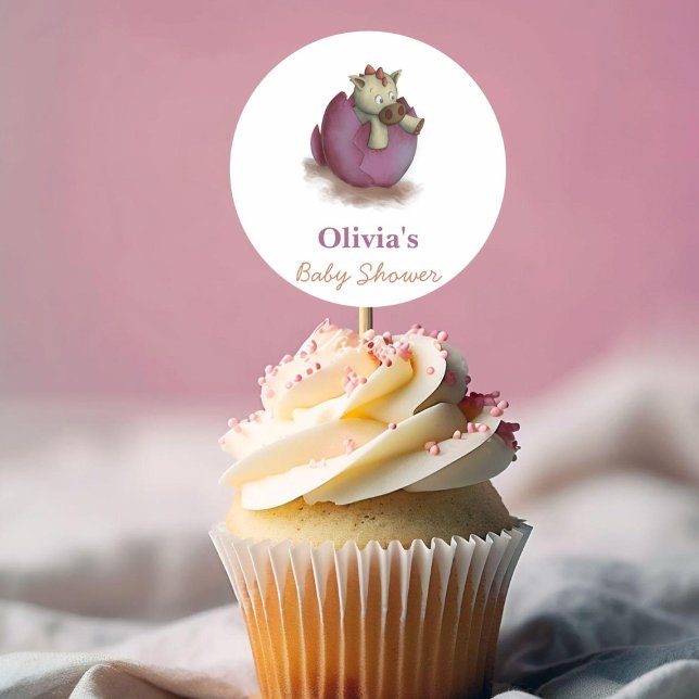 Purple baby dinosaur stickers for baby shower (Creator Uploaded)