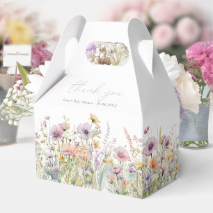 Purple Baby In Bloom Wildflower Baby Shower Gable Favour Box