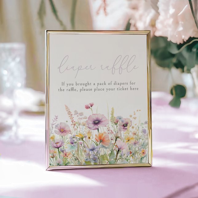 Purple Baby In Bloom Wildflower Diaper Raffle Poster (Creator Uploaded)