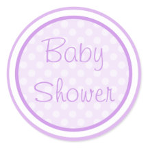 Purple Baby Shower Stickers