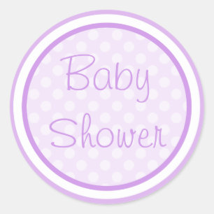 Purple Baby Shower Stickers