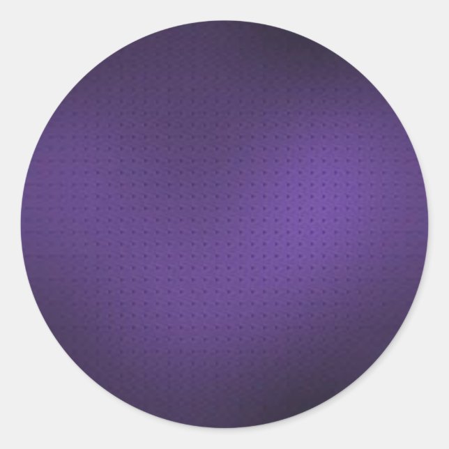 purple background - add your own text or image classic round sticker (Front)