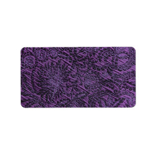 Purple Background Address Label