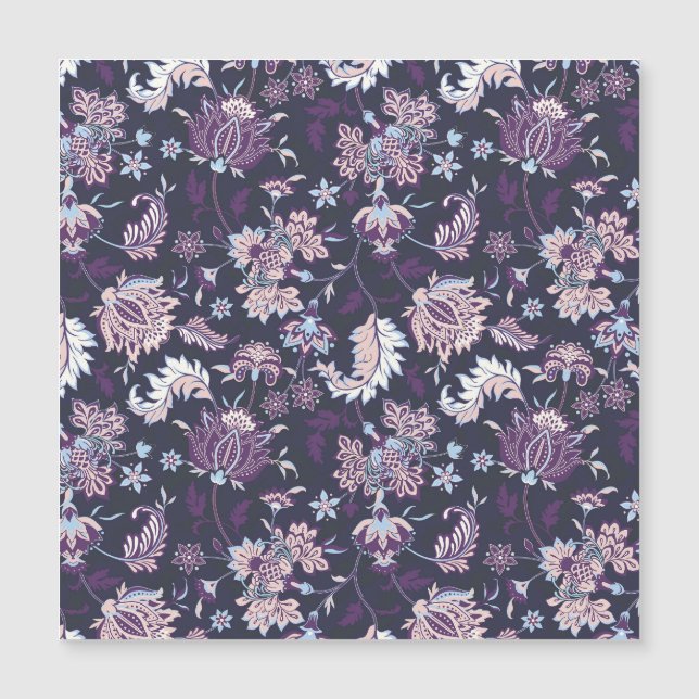 Purple Background Big Floral Seamless Pattern (Front)