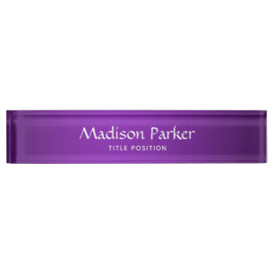Purple Background  Nameplate