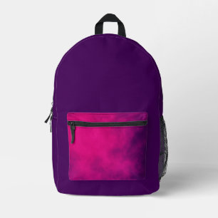 Purple Backpack with Neon Pink Pocket – Customise