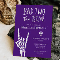 Purple Bad Two The Bone 2nd Birthday Party