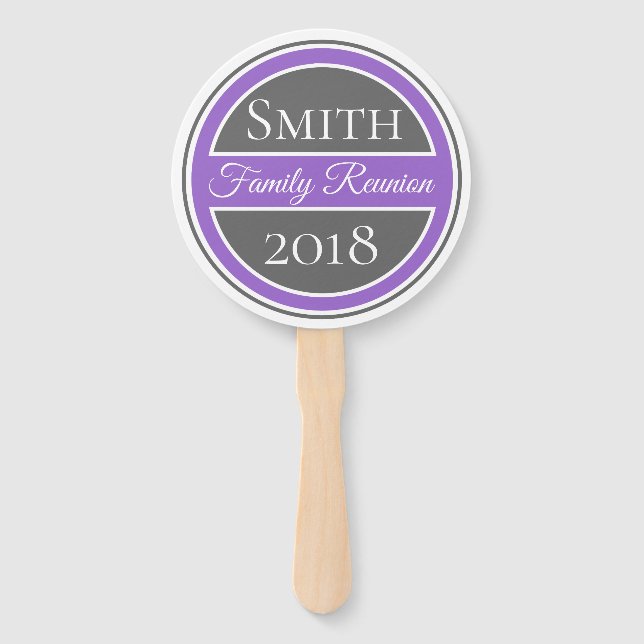 Purple Badge Family Reunion Hand Fan (Back)