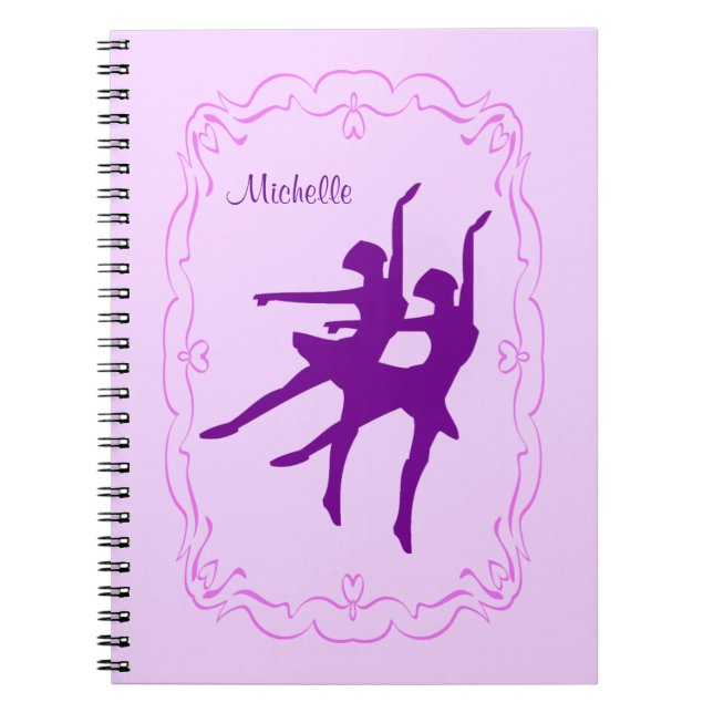 Purple Ballerina Dance Notebook (Front)